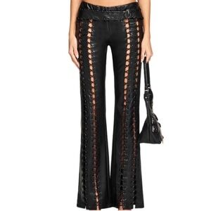 Iriss black leather pants BNWT